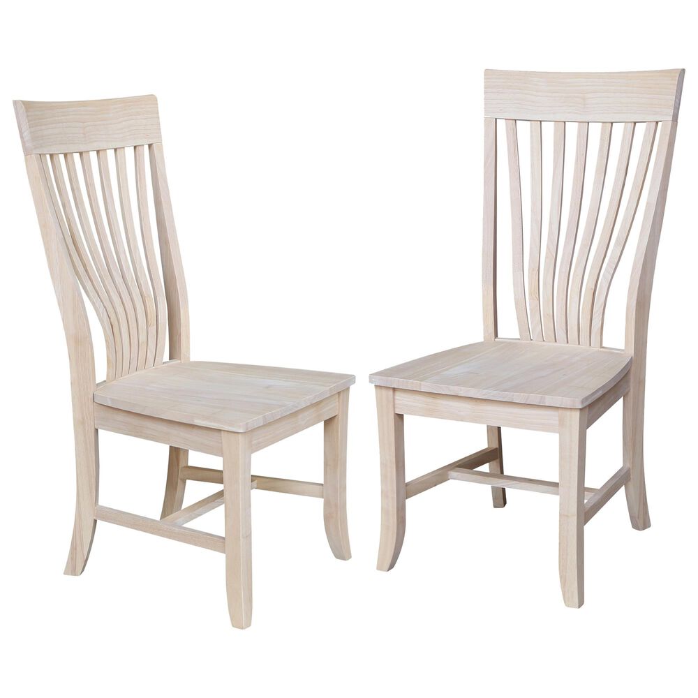 International Concepts Amanda Dining Chair in Ready to finish (Set of 2), , large