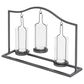 Maple and Jade 11" Industrial Candle Holder with 3 Suspended Candle Plates in Black, , large