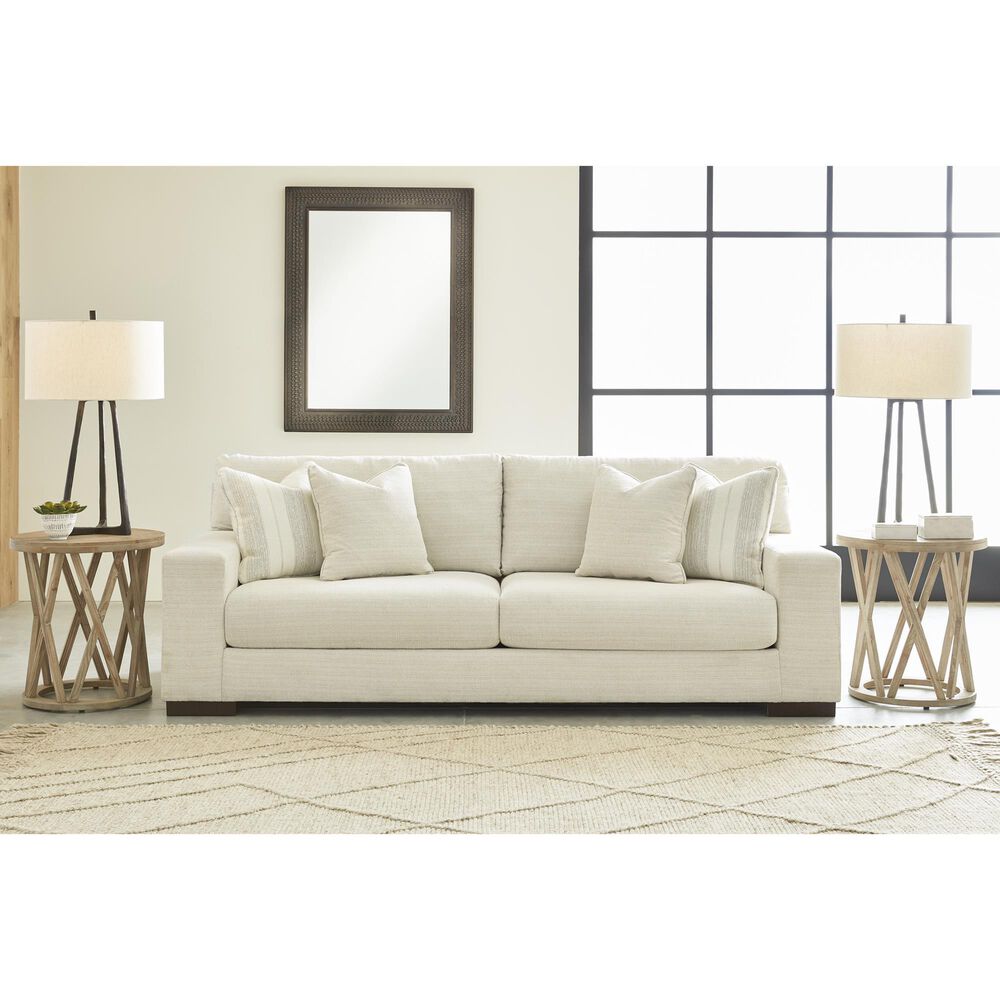 Ashley Maggie Stationary Sofa and Loveseat Set in Birch, , large