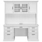 Wycliff Bay Abby Credenza Desk with Hutch in White, , large
