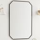 James Martin Vanities Rohe 24" Octagonal Mirror in Matte Black, , large