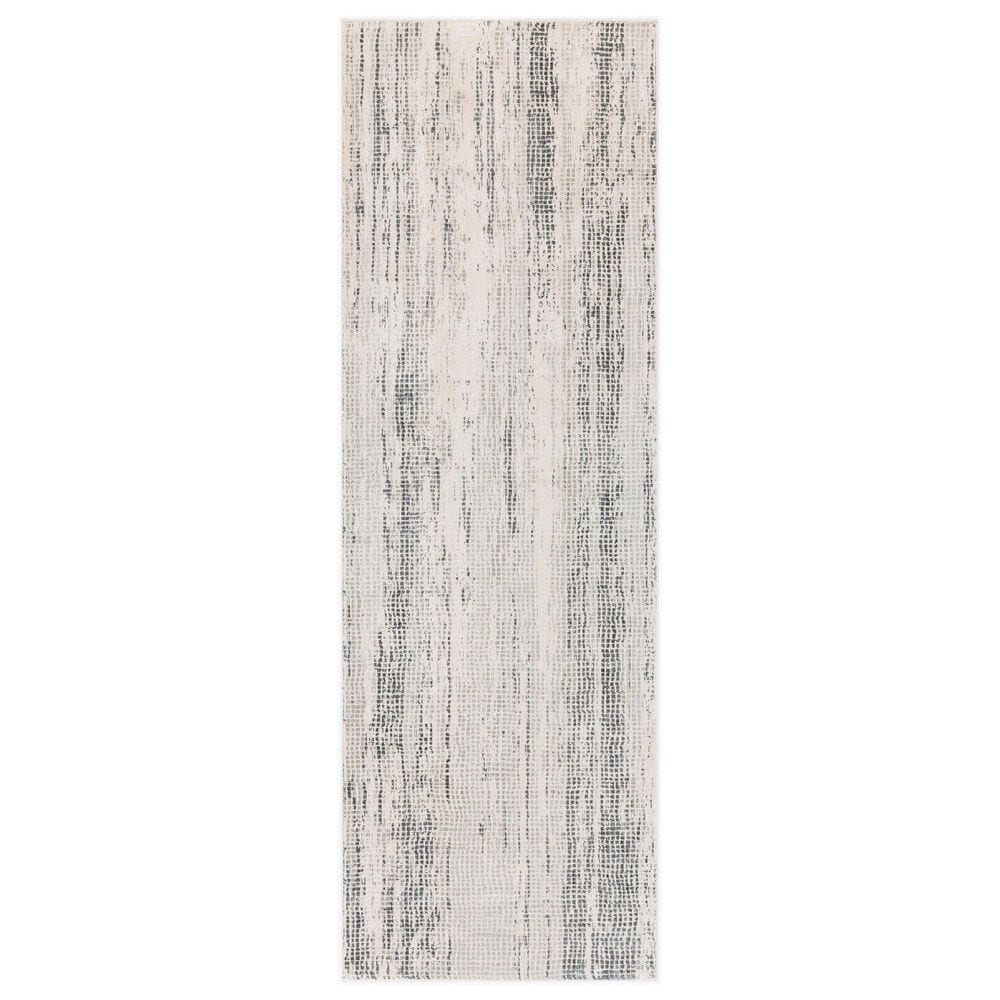 Surya Aisha 2"7" x 7"7" Gray, Charcoal, Light Gray and Off-White Runner, , large