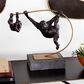 Maple and Jade 15" Resin Ape Sculpture in Blackish-Brown, Gold and Dark Gray, , large