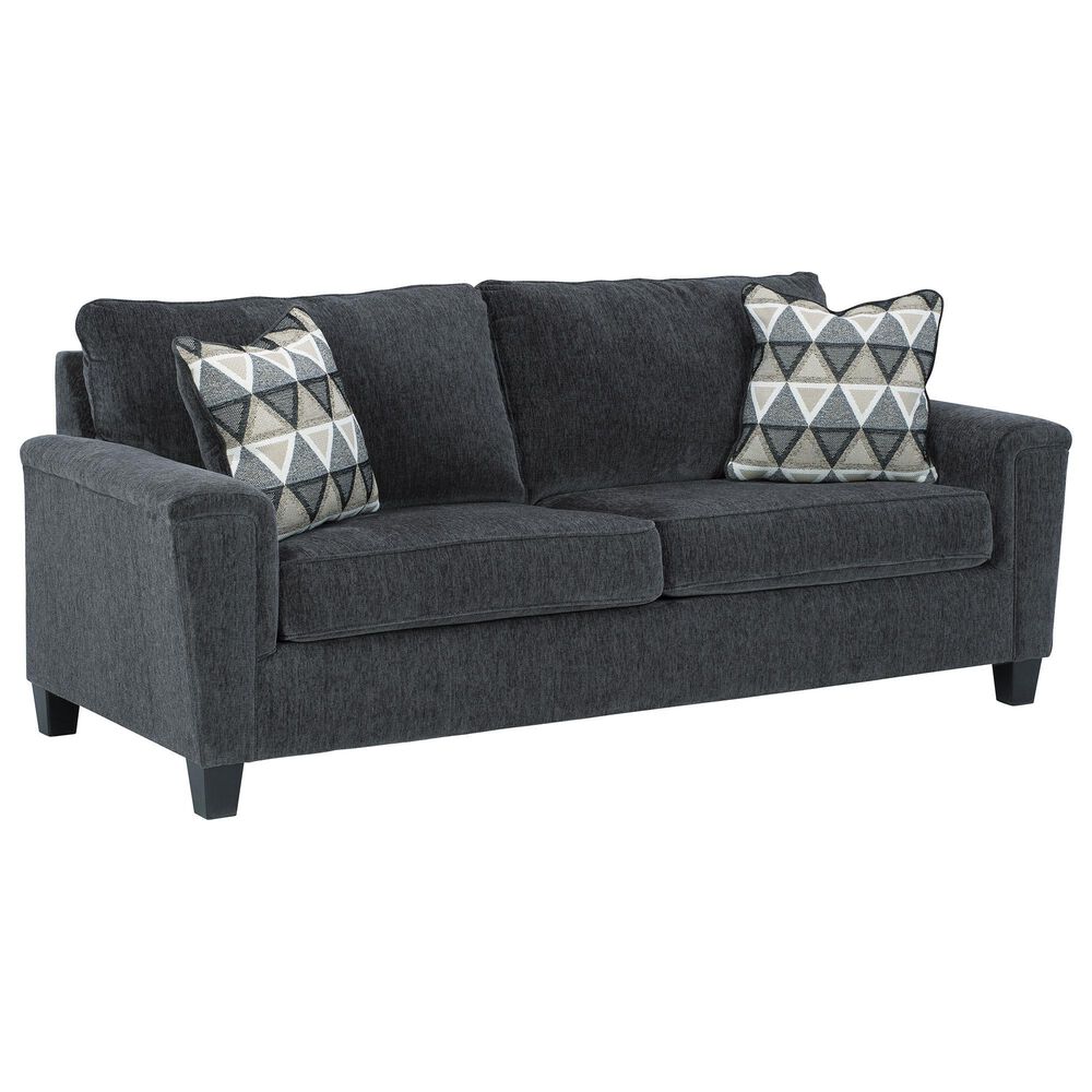 Ashley Abinger Stationary Sofa and Loveseat Set in Smoke, , large