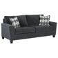 Ashley Abinger Stationary Sofa and Loveseat Set in Smoke, , large