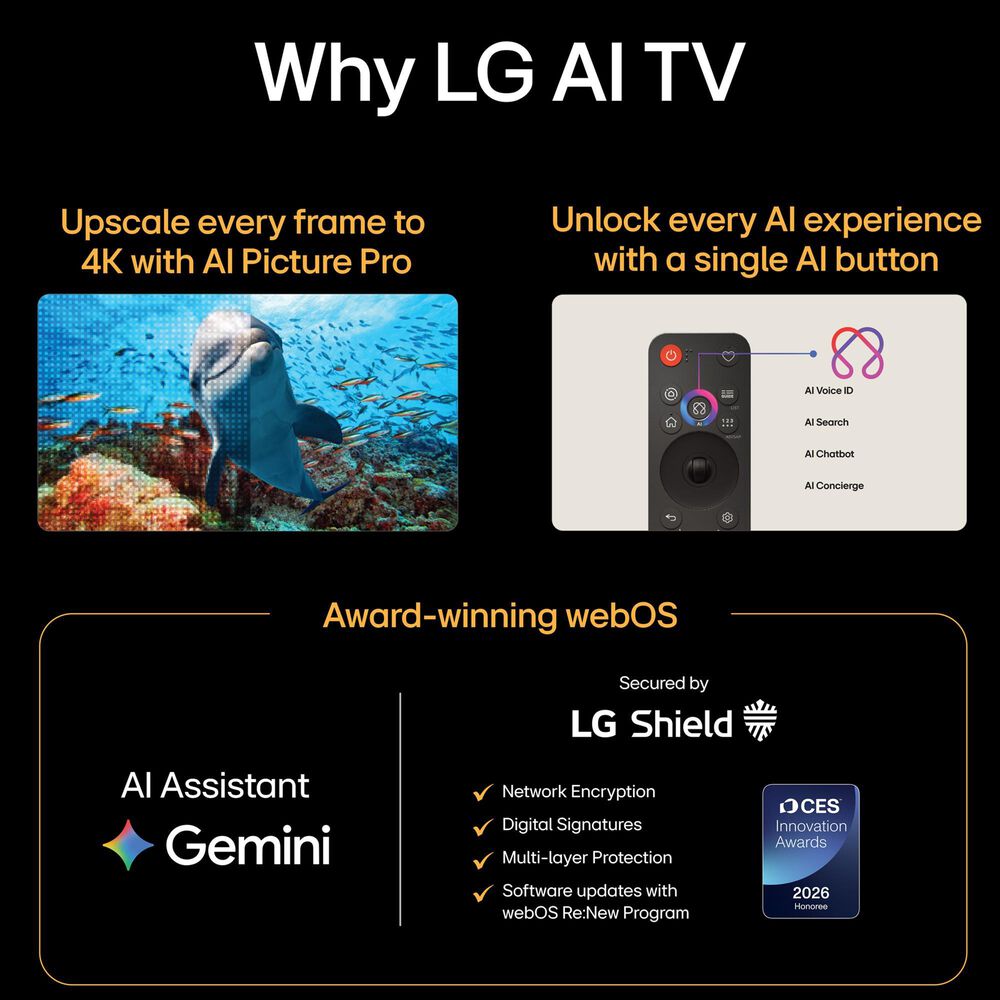 LG 77" Class G6 Series OLED evo AI 4K - Smart TV with 5.1.3 Channel Soundbar System in Black, , large