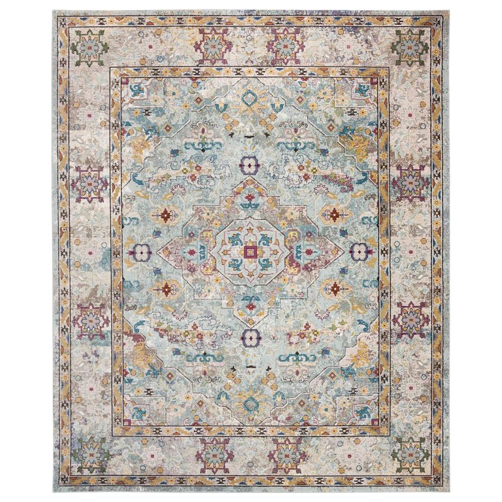 Safavieh Aria 10" x 14" Beige and Blue Area Rug, , large
