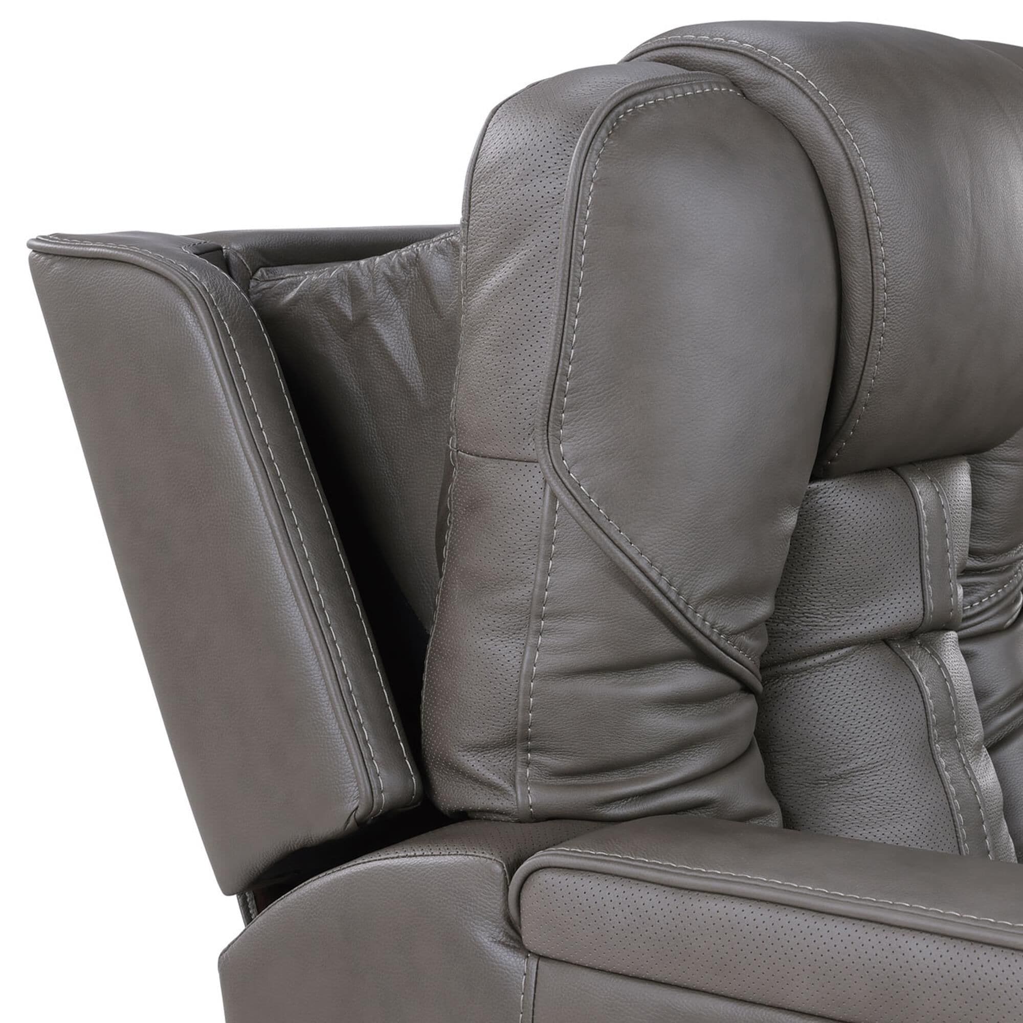 Crystal City Daniel Triple Power Reclining Sofa in Mossy Gray