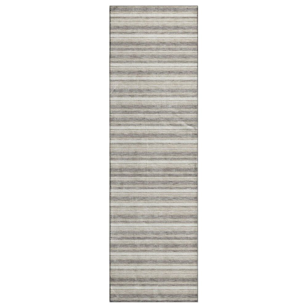 Dalyn Rug Company Soft Essentials Striped Taupe 2"3" x 7"6" Indoor/Outdoor Runner, , large