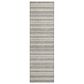 Dalyn Rug Company Soft Essentials Striped Taupe 2"3" x 7"6" Indoor/Outdoor Runner, , large