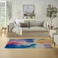 Nourison Prismatic PRS37 Blue and Multicolor 3"9" x 5"9" Area Rug, , large