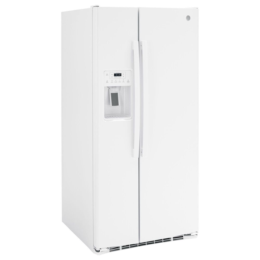 GE Appliances 23 Cu. Ft. Side by Side Refrigerator with Energy Star Certified in White, , large