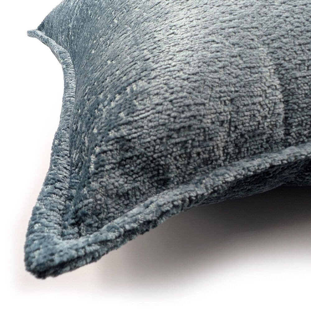 Chanasaya 20" Square Textured Shimmer Throw Pillow in Blue, , large