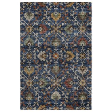 Dalyn Rug Company Silk Road Navy, Copper, Gold, Beige, Sage and Brown 5" x 7"6" Area Rug, , large