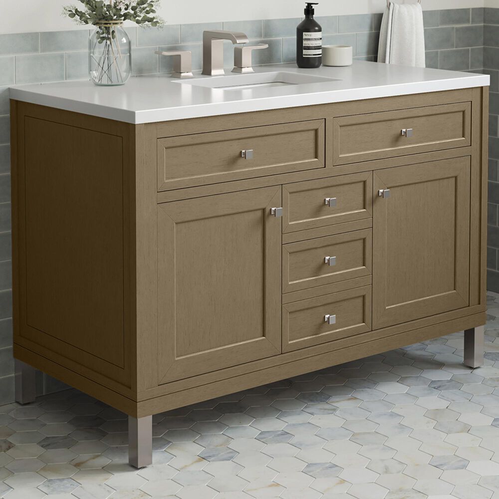 James Martin Vanities Chicago 48" Single Bathroom Vanity Cabinet in Walnut Whisper, , large