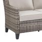Sunwell Garden 30"H 3-Seater Outdoor Sofa with Beige Cushions in Gray, , large