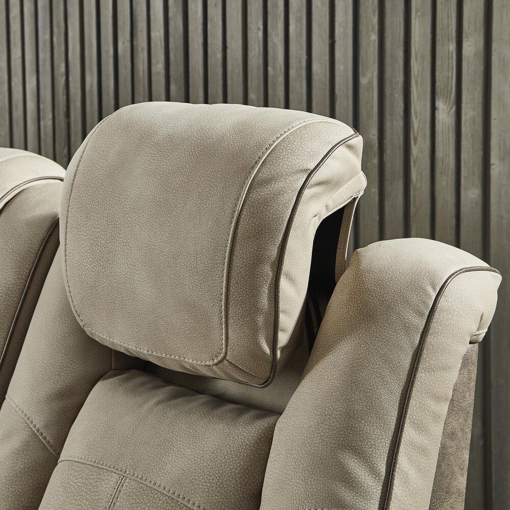 Ashley Next-Gen DuraPella Power Reclining Loveseat with Console in Sand, , large