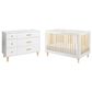 Babyletto Lolly 2 Piece Nursery Set in White and Natural, , large