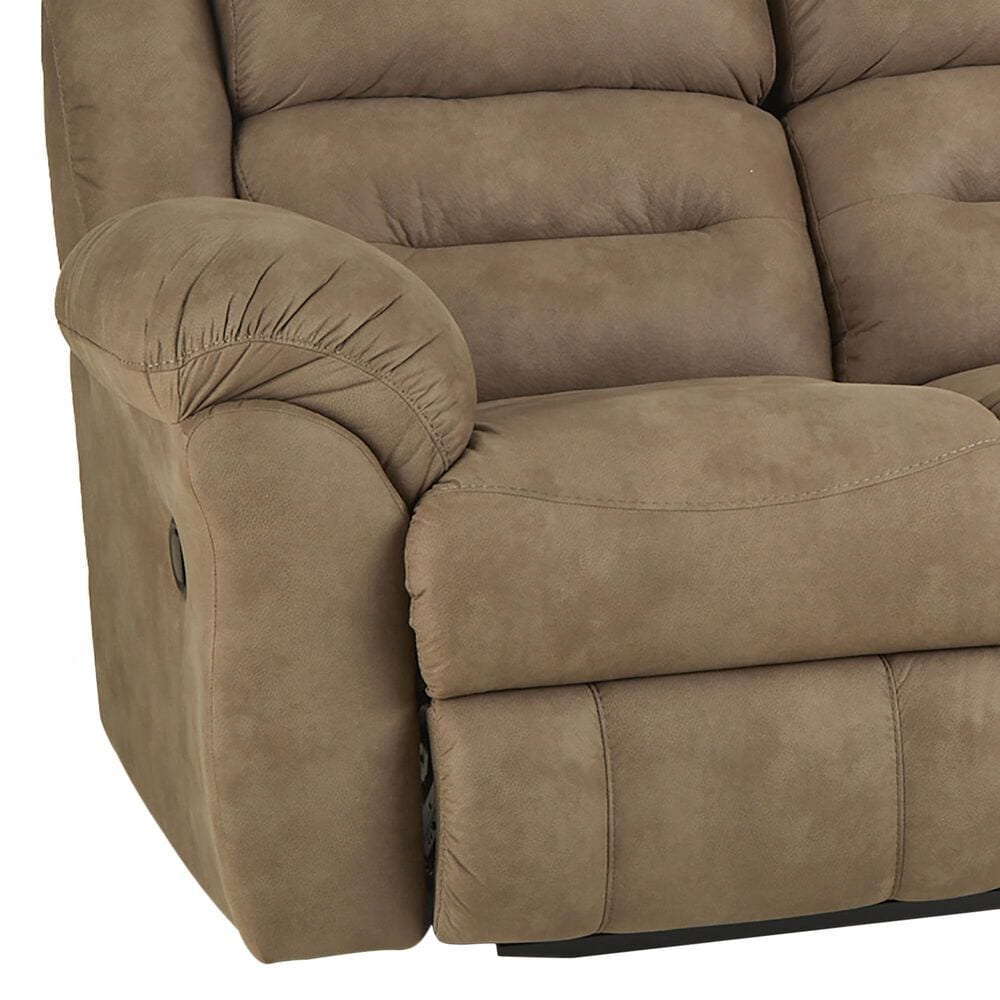 HomeStretch Gambler Manual Double Reclining Sofa in Bridgestone Truffle Brown, , large