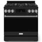 THOR KITCHEN Gordon Ramsay 6 Cu. Ft. 36" Professional Liquid Propane Range with Stainless Steel Handle Kit in Black, , large