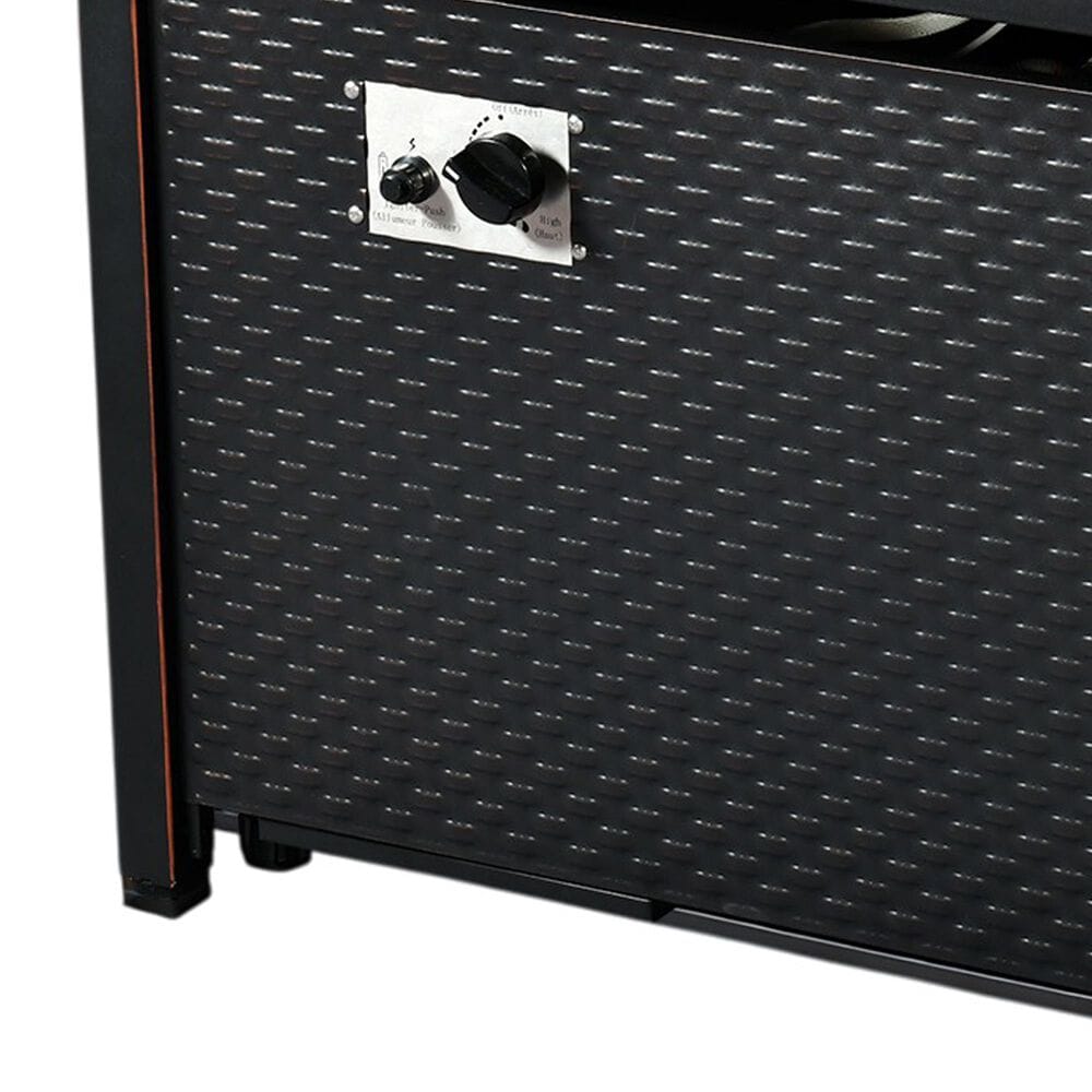HOMLUX 54" Outdoor Propane Fire Pit Table in Black, , large