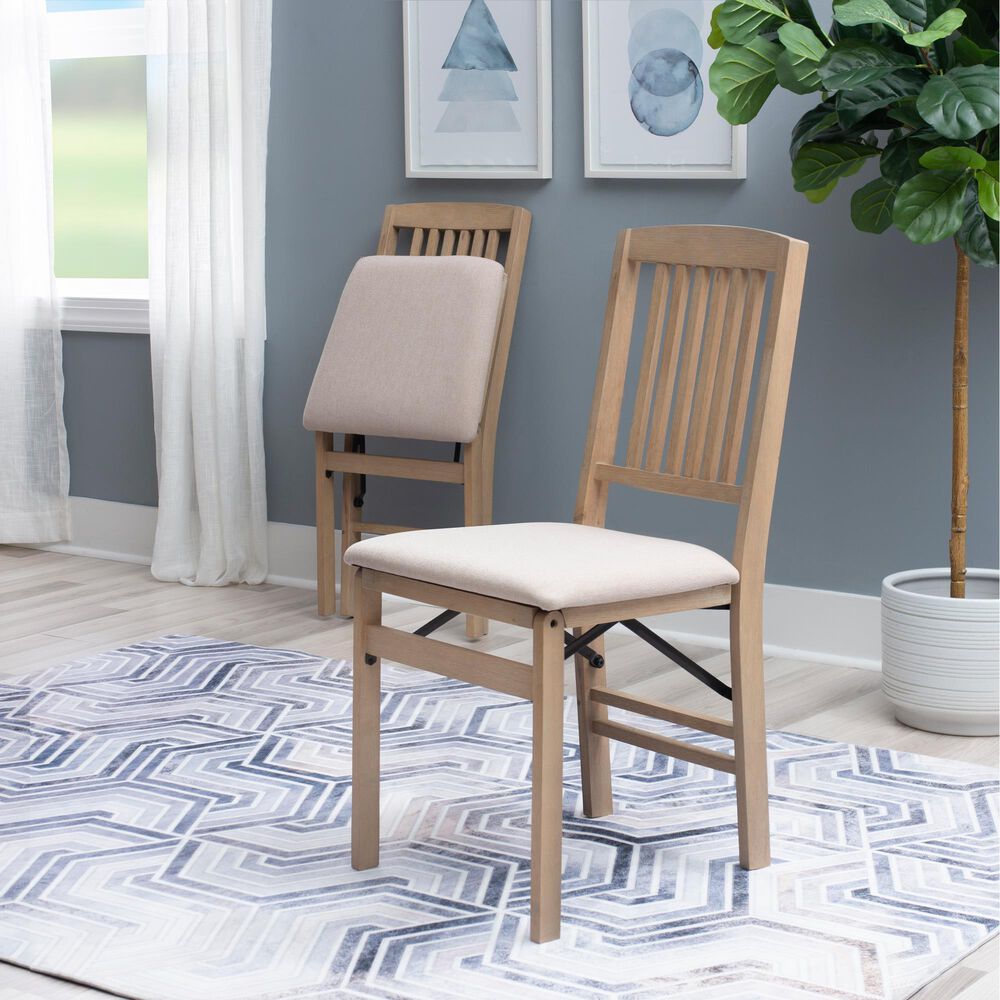 Linon Home Decor Triena Mission Folding Side Chair in Grey Wash (Set of 2), , large