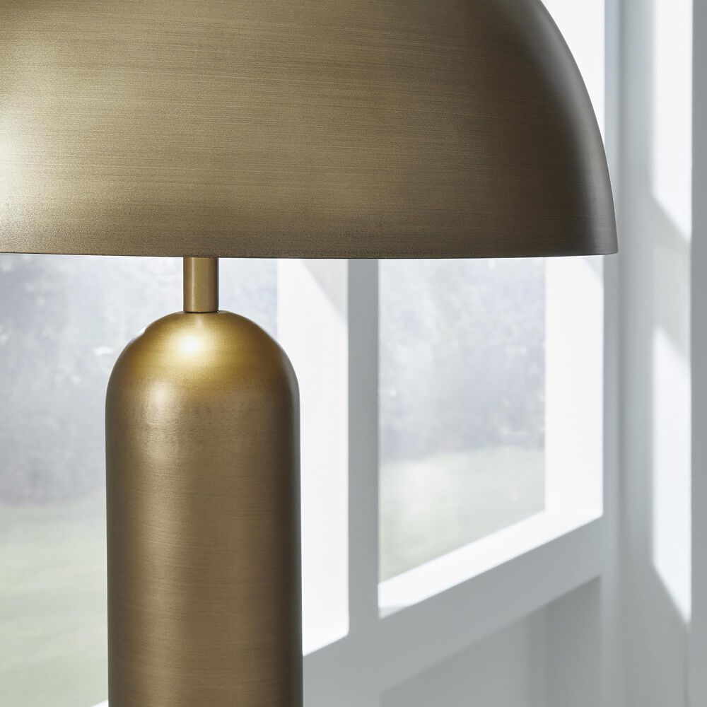 Ashley Wendfield Metal Floor Lamp in Antique Gold, , large