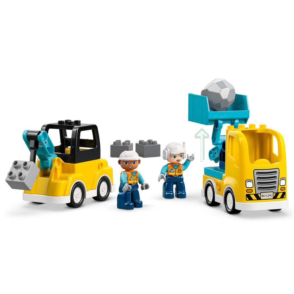 LEGO Duplo 3-In-1 Construction Vehicles Building Set, , large