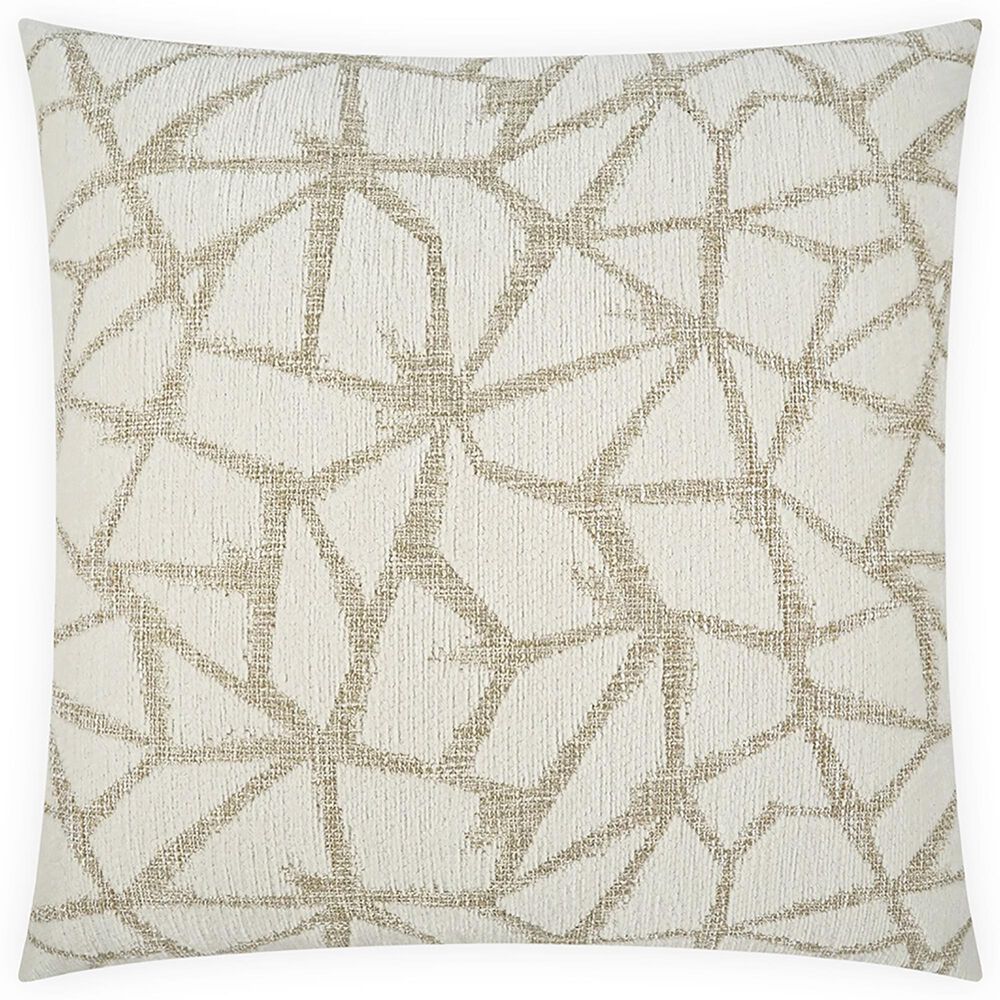 D.V.Kap Inc Crackle 24" x 24" Throw Pillow in Vanilla, , large