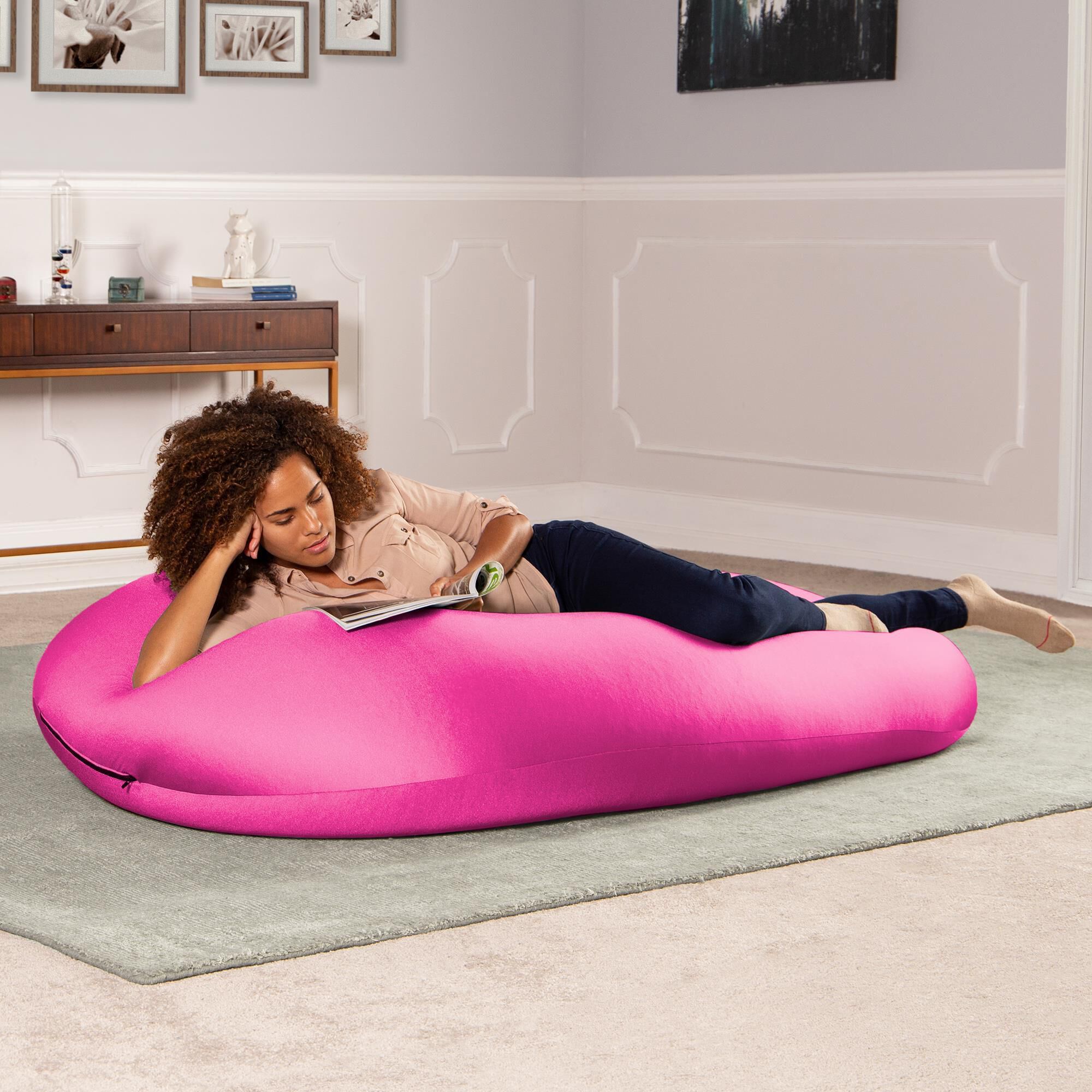 Large pink new arrivals bean bag