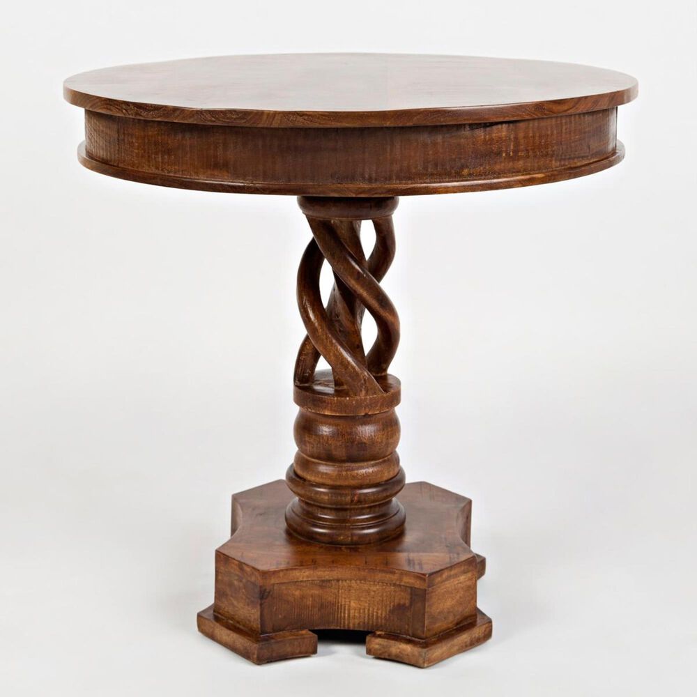 Waltham Global Archive Hand Carved Pedestal Table in Walnut, , large