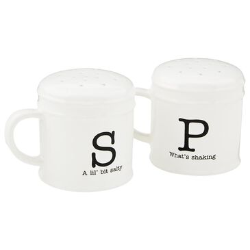 Mud Pie Circa Salt and Pepper Shaker Set in White, , large