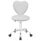 Impressions Vanity Heart Boucle Swivel Vanity Chair with White Cushion in Matte Silver, , large