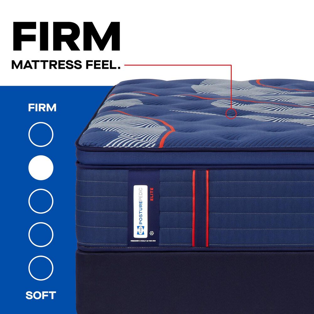 Sealy Posturepedic Elite Spring Brenham II Firm Euro Pillow Top King Mattress, , large