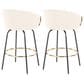 Lumisource Claire Swivel Counter Stool with Cream Cushion in Gold and Black (Set of 2), , large