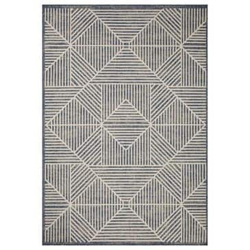 Loloi Rainier RAI-03 11"6" x 15" Denim and Ivory Indoor/Outdoor Area Performance Rug, , large