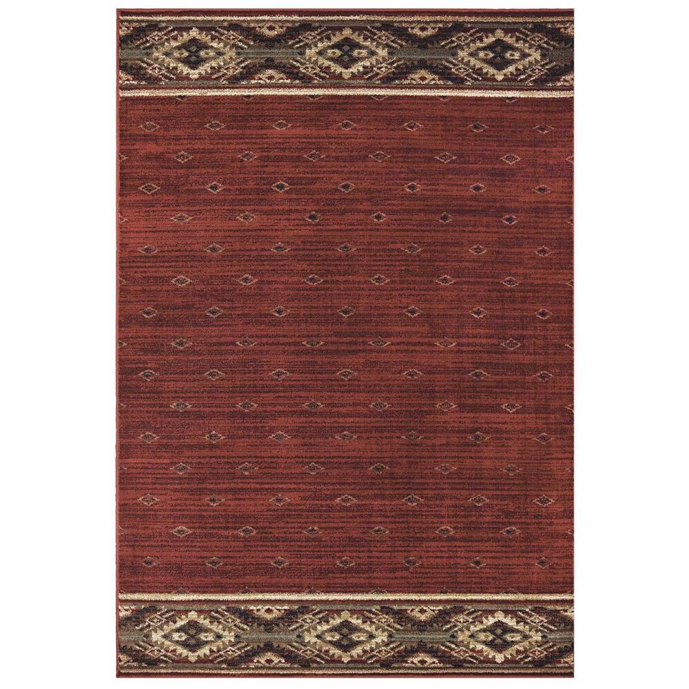Oriental Weavers Woodlands 9652C 5"3" x 7"3" Red Area Rug, , large