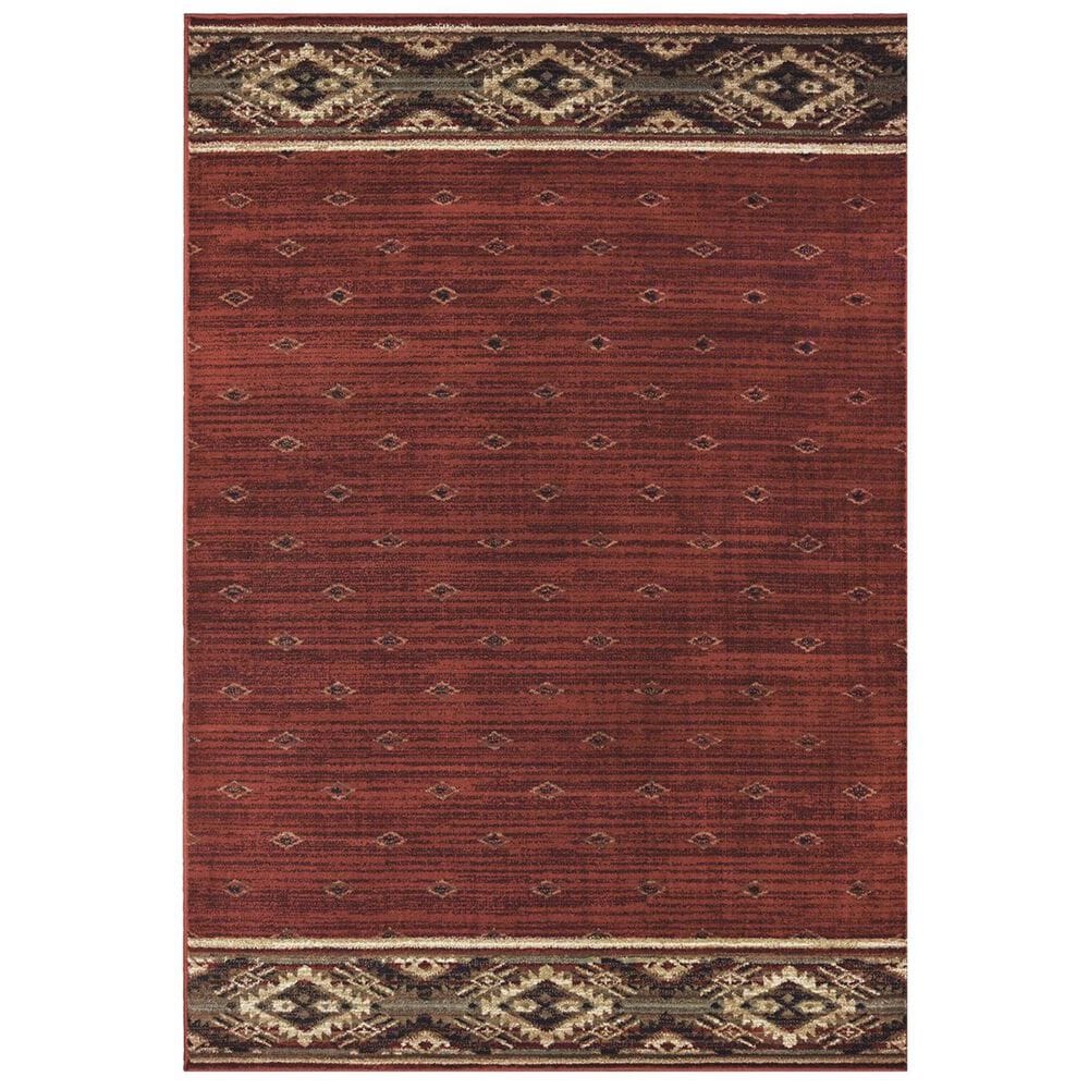 Oriental Weavers Woodlands 9652C 5"3" x 7"3" Red Area Rug, , large