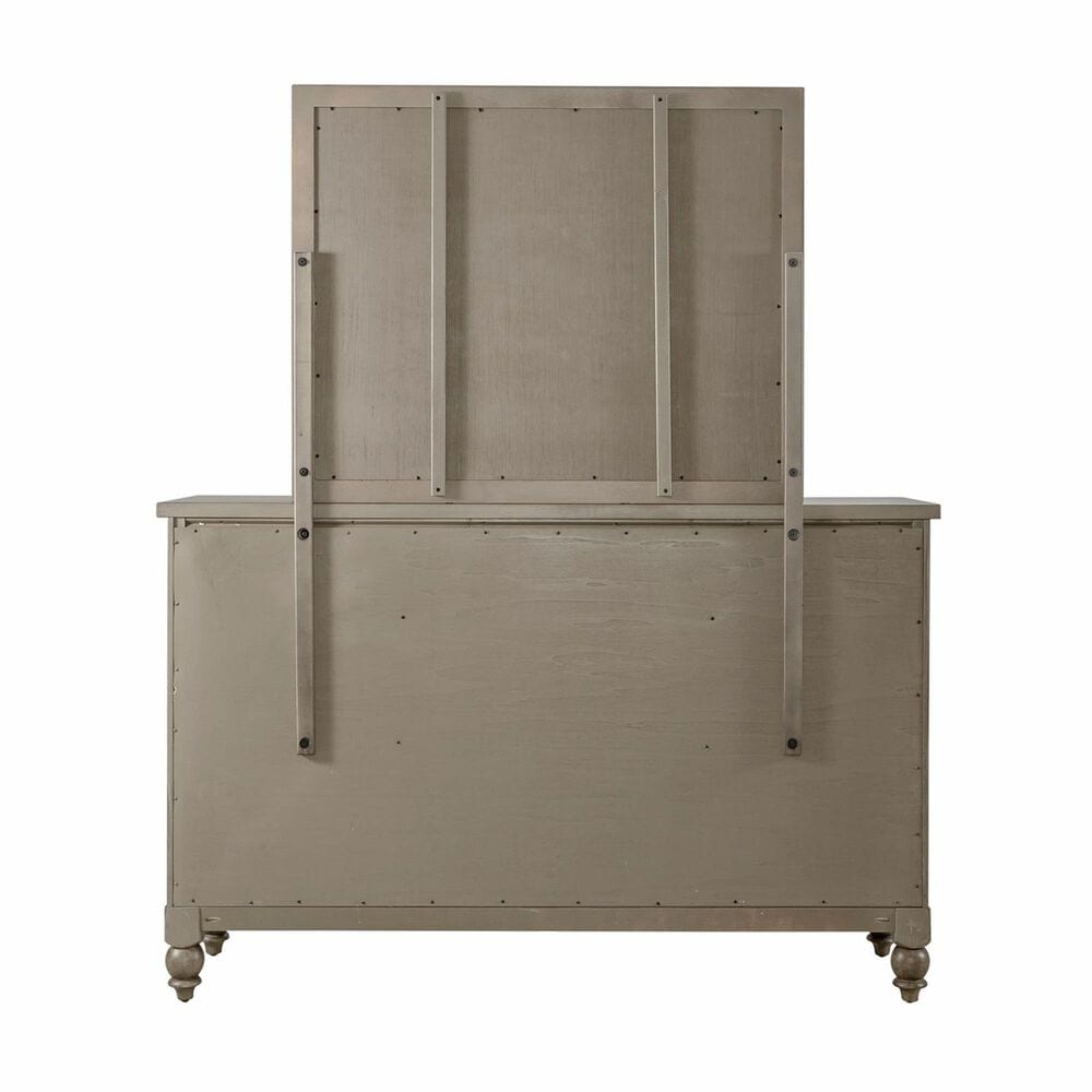 Belle Furnishings Americana Farmhouse 4 Piece Queen Sleigh Bedroom Set in Dusty Taupe and Black, , large