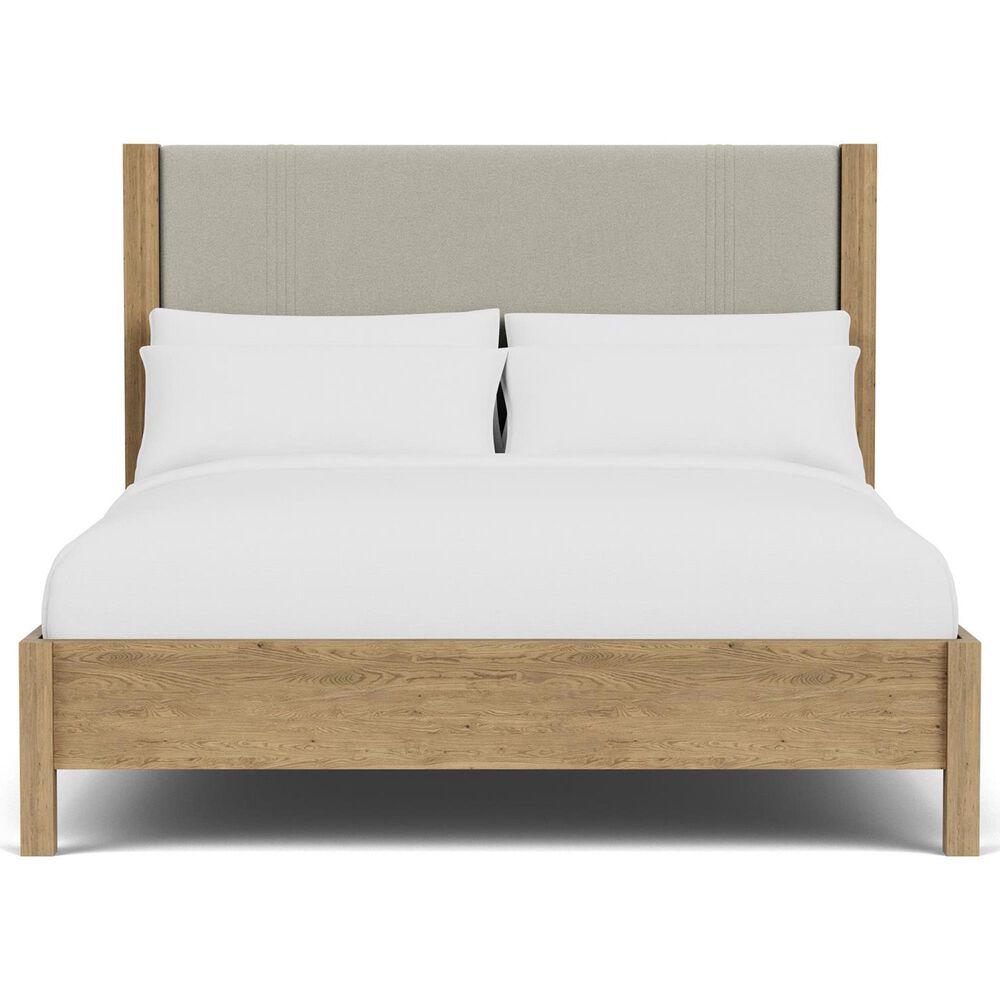 Shannon Hills Davie 5-Piece Queen Upholstered Bedroom Set in Pale Oak, , large