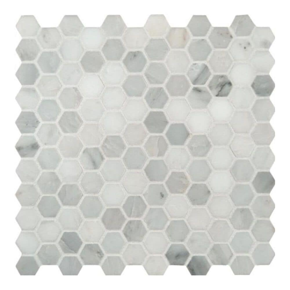 MS International Greecian White 12" x 12" Natural Stone Mosaic Sheet, , large
