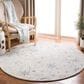 Safavieh Micro-Loop MLP506M 3" Round Light Blue and Ivory Area Rug, , large