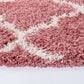 Safavieh Venus Shag VNS524U 6"7" Round Pink and Ivory Area Rug, , large