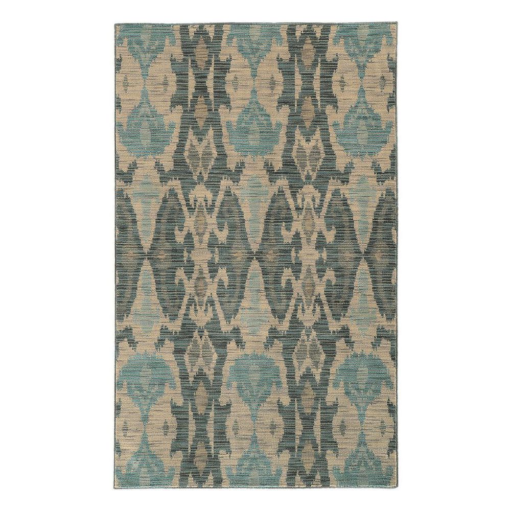 Oriental Weavers Sedona 6410D 1'10" x 3' Ivory/Gray/Teal Area Rug, , large