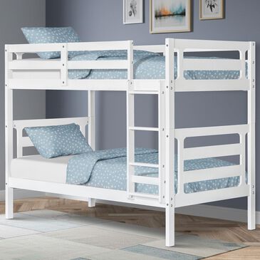 Forest Grove Twin over Twin Bunkbed in White, , large