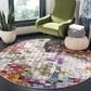 Safavieh Aria 6"6" Round Cream and Rust Area Rug, , large
