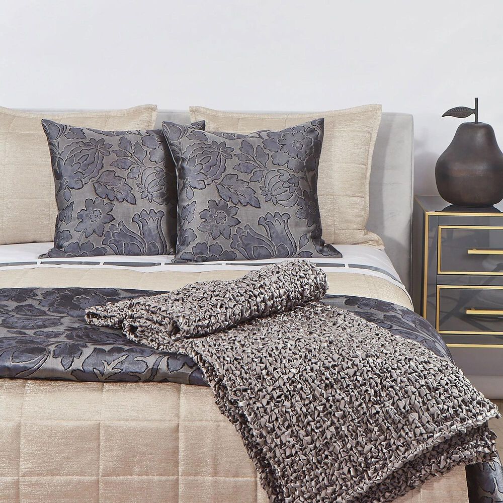 Ann Gish Stria King Coverlet in Pumice, , large