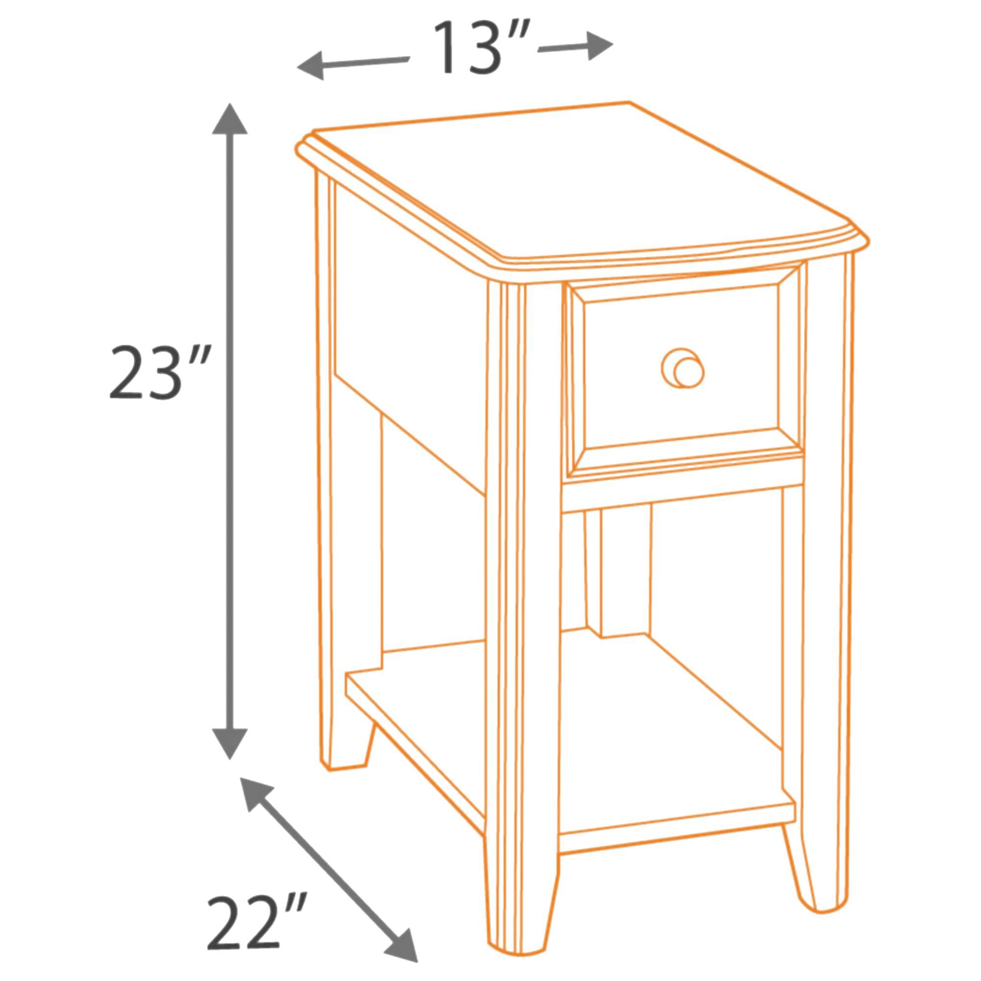 Breegin chairside end table black sales