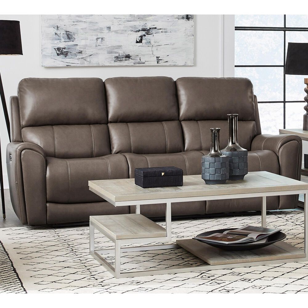 Simeon Collection Hancock Power Reclining Zero Gravity Sofa with Drop Down Table in Bette Hazel, , large
