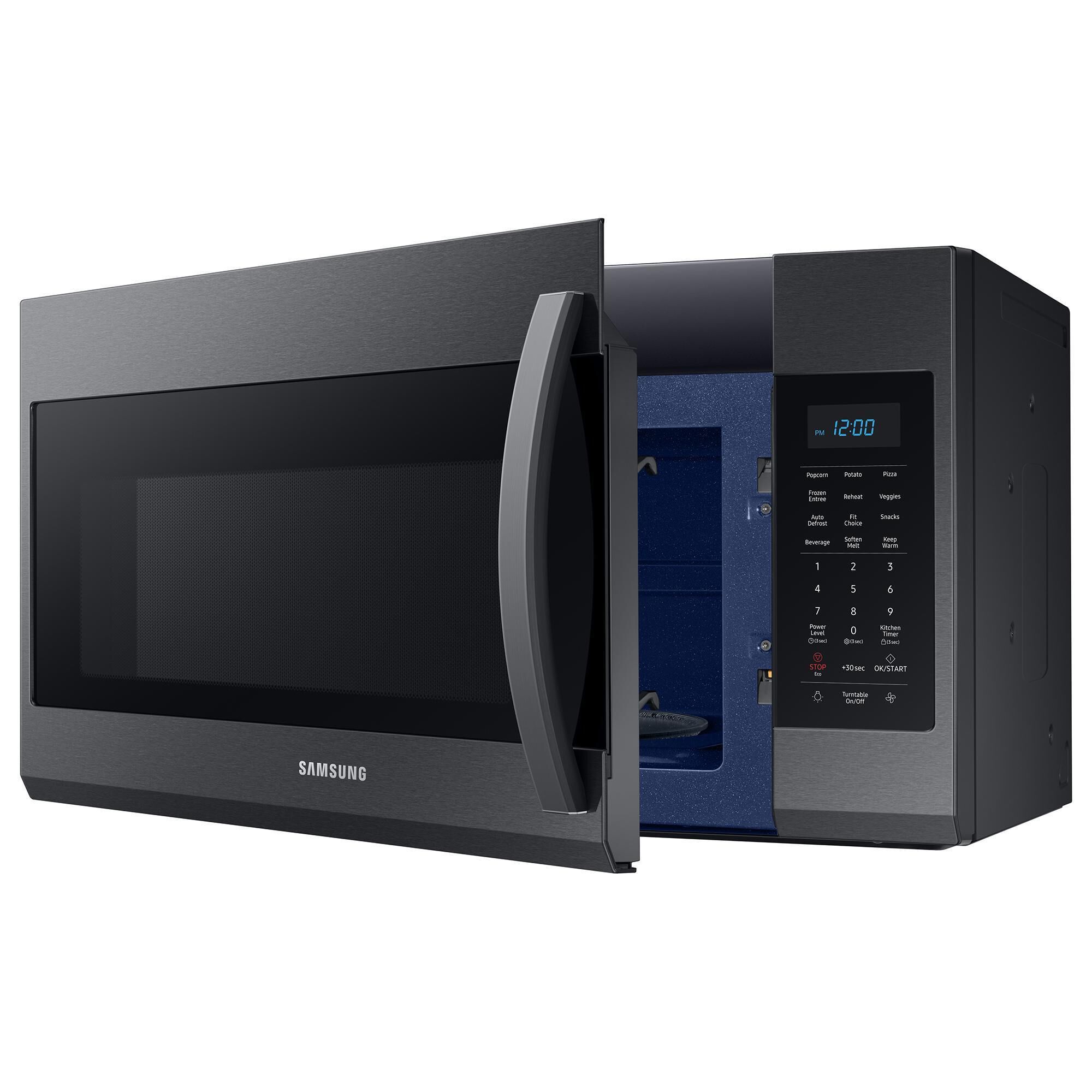 Black stainless steel samsung hot sale microwave